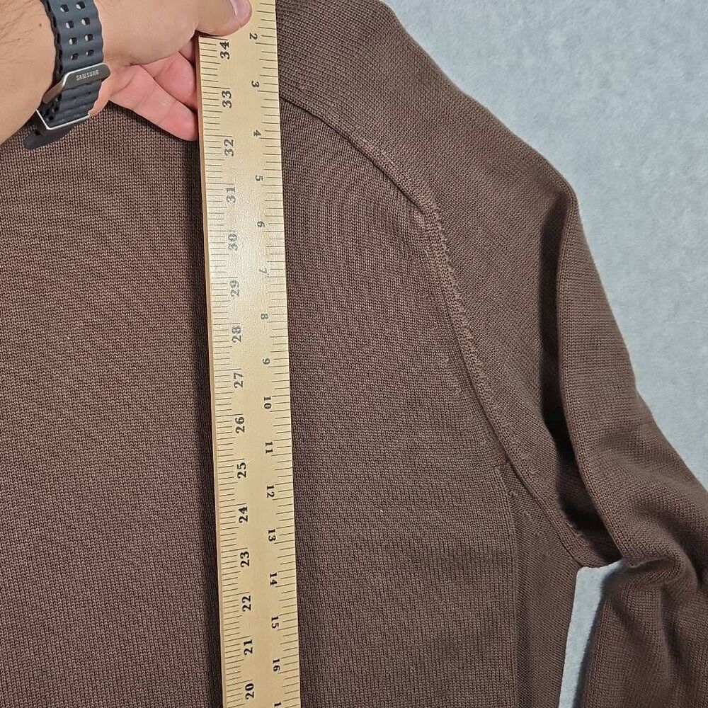 Lacoste Sweater Knit Vneck Size 7 2XL Brown - Picture 7 of 10